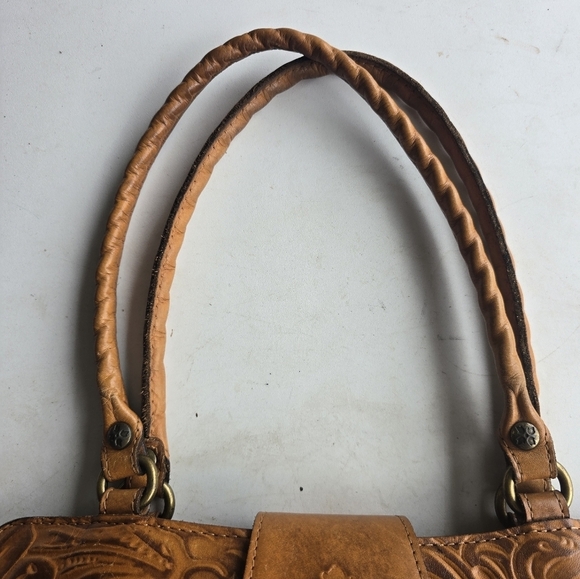 Patricia Nash Satchel Rienzo Women  Florence Leather Brown Designer Embossed - Picture 9 of 16